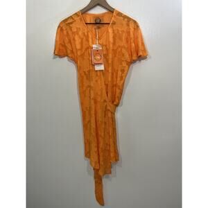 Coniglio Palm Beach Wrap Floral Dress Boho Beach Coastal Free Size Whimsical